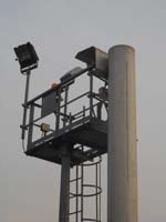 Torre con piattaforma per alloggio fari e videocontrollo